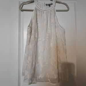 GUC sleeveless cream top